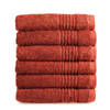 PHLOX Handdoek Supreme Collectie - 50x100 - 6 stuks - OEKO-TEX Made in Green - 600 g/m2 zacht katoen - terracotta