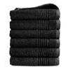 Handdoek Supreme - 50x100 - 6 stuks - OEKO-TEX Made in Green - 600 g/m2 zacht katoen - zwart