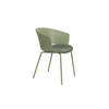 Housecraft Jessica Eetkamerstoelen armleuning Groen - Set van 4