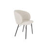 Housecraft Joa Eetkamerstoelen Bouclé Beige - Set van 2