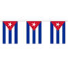 3x Polyester vlaggenlijn van Cuba 3 meter - Vlaggenlijnen