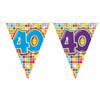 3x Mini vlaggetjeslijn slingers verjaardag versiering 40 jaar - Vlaggenlijnen