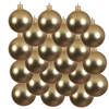 18x Glazen kerstballen mat goud 8 cm kerstboom versiering/decoratie - Kerstbal