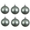 Decoris kerstballen - 6x st - mintgroen - 6 cm - glas - mat - Kerstbal