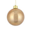 House of Seasons grote kerstbal - licht koper - D20 cm - kunststof - Kerstbal