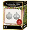 Winter witte Kerstversiering Kerstballen 24-delig 6 cm - Kerstbal