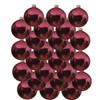 24x Glazen kerstballen glans kerst rood 6 cm kerstboom versiering/decoratie - Kerstbal