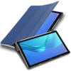 Cadorabo Tablet Hoesje geschikt voor Huawei MediaPad M5 LITE 10 (10.1 inch) Case in JERSEY DONKER BLAUW - Beschermhoes