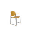 Housecraft Stacks Eetkamerstoelen armleuning Okergeel - Set van 4