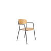 Housecraft Jolien Eetkamerstoelen Zwart/ Hout - Set van 2