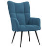 vidaXL Relaxstoel fluweel blauw