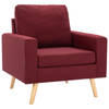 vidaXL Fauteuil stof wijnrood