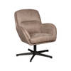 LABEL51 Fauteuil Moss - Taupe - Micro Suede - 77x70x90 cm