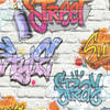 DUTCH WALLCOVERINGS Behang graffiti meerkleurig L179-05