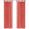 vidaXL Gordijnen voile 140x225 cm rood 2 st