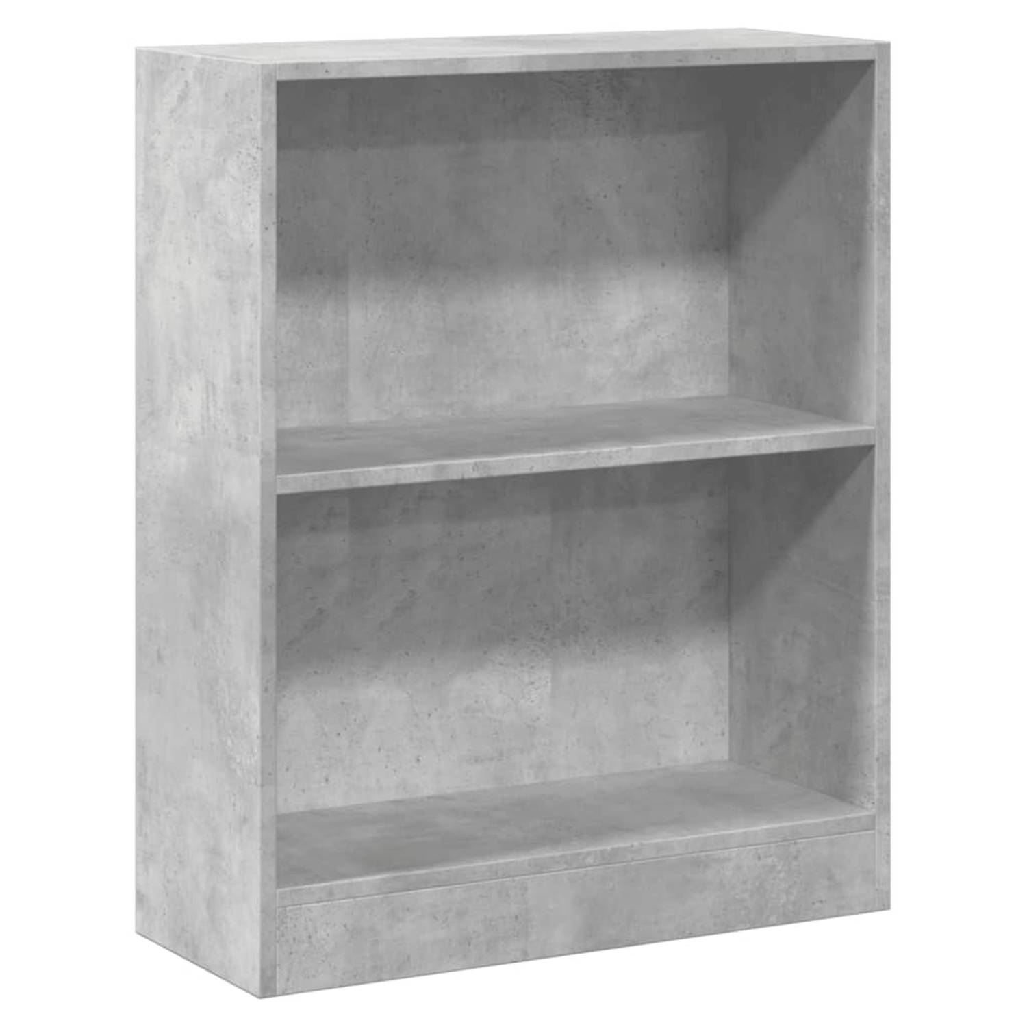 vidaXL Boekenkast 60x24x74,5 cm spaanplaat betongrijs