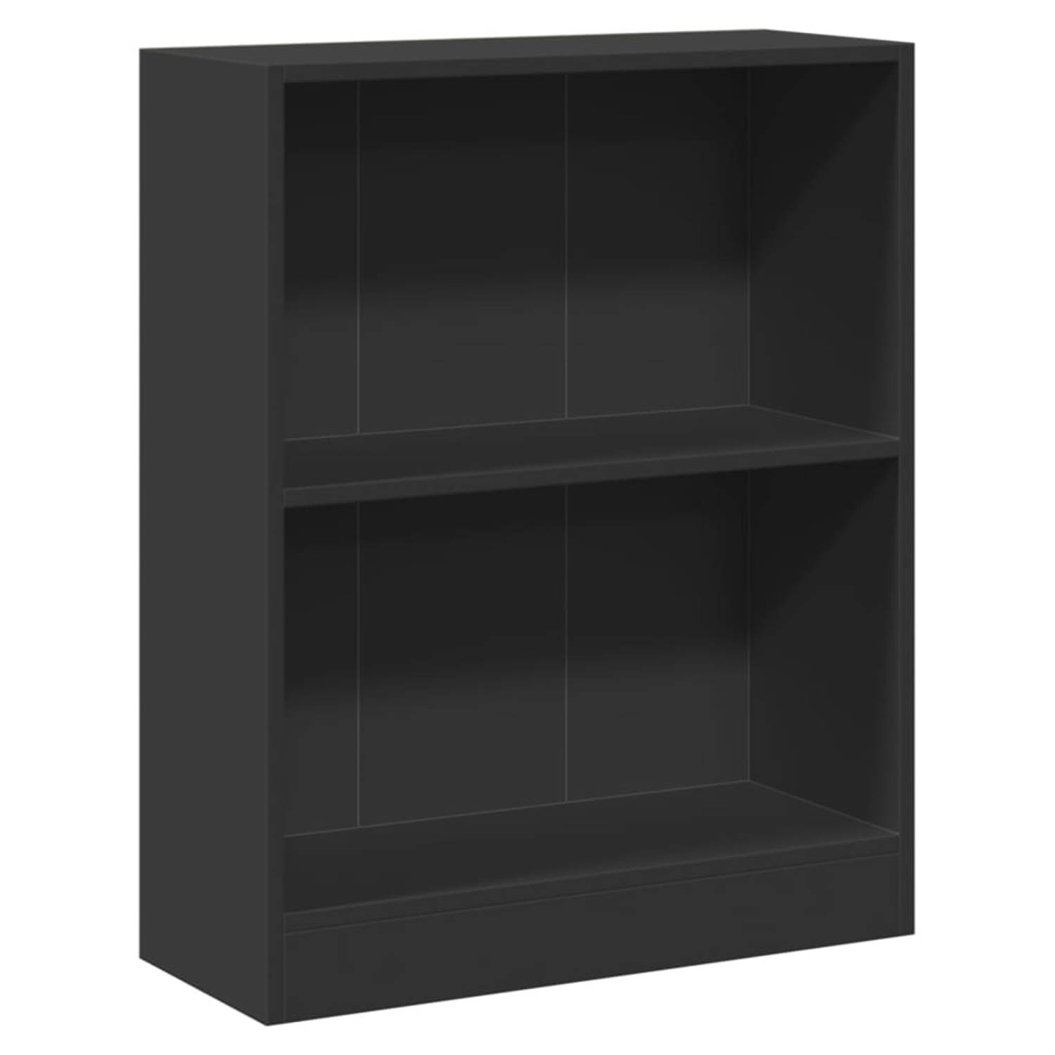 vidaXL Boekenkast 60x24x74,5 cm spaanplaat zwart