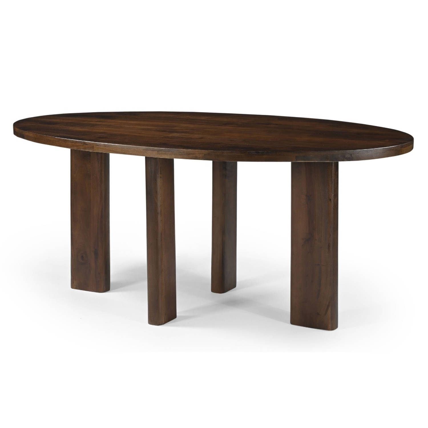 Giga Meubel - Eettafel Ovaal 240cm - Donkerbruin Mangohout - Sydney