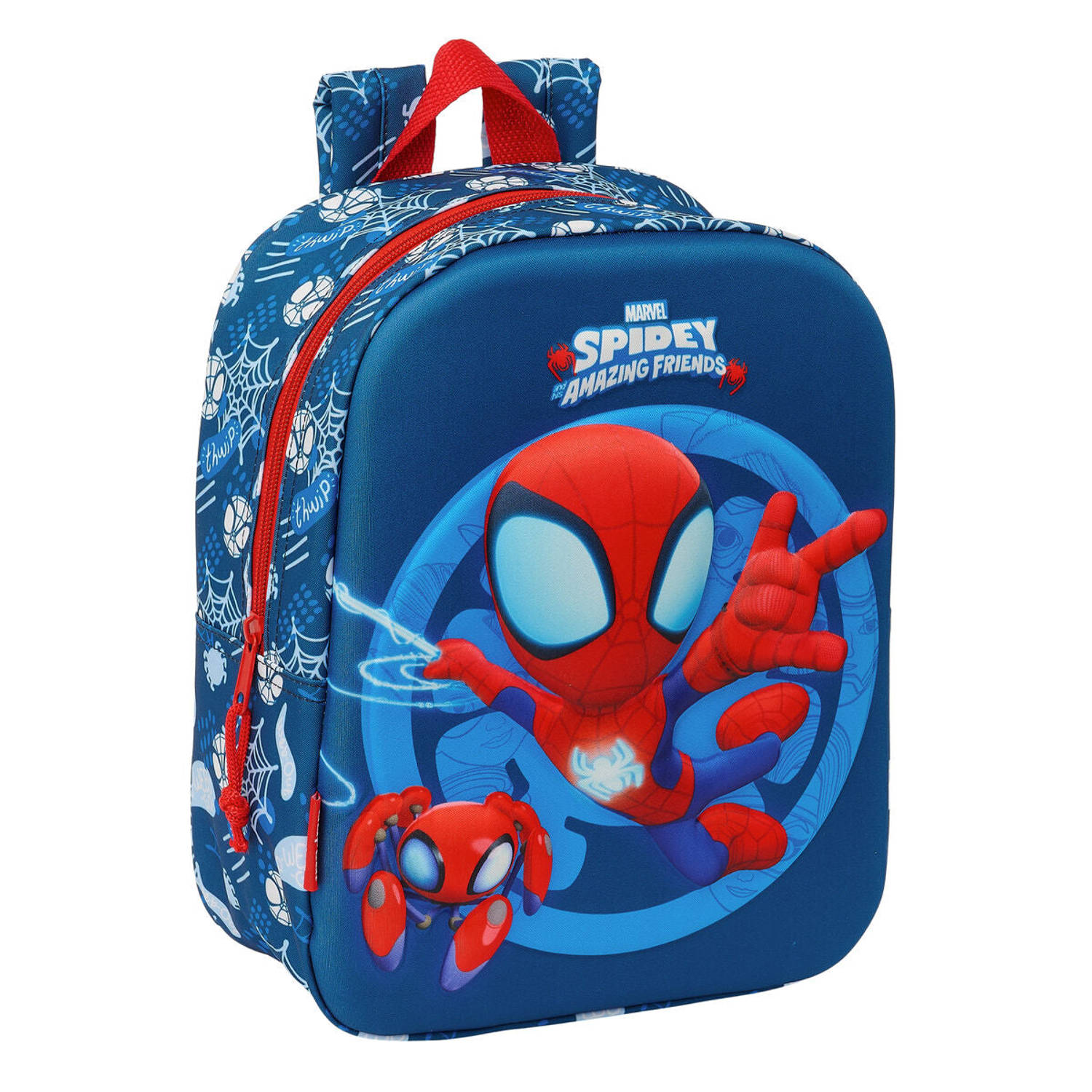 Schoolrugzak Spider-Man Rood Marineblauw 22 x 27 x 10 cm 3D
