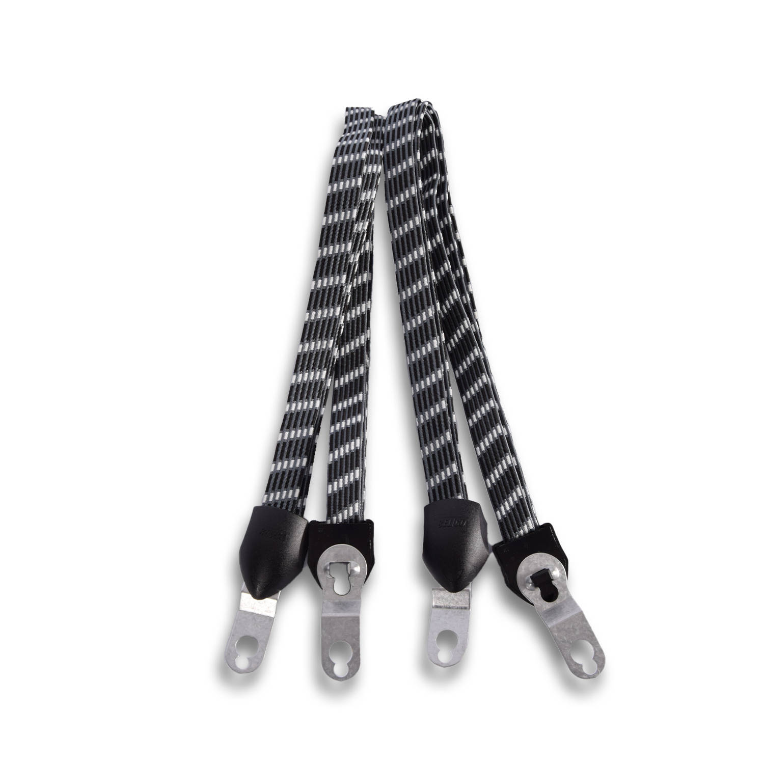 Set van 2 Elastische Snelbinders voor Fiets - 68cm | Wit & Zwart - Geschikt voor 26/27 Inch Bagagedragers