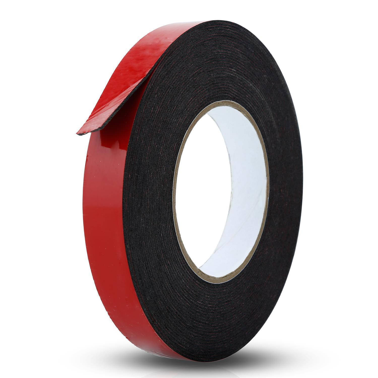INTIRILIFE Dubbelzijdig schuimtape zwart - afmetingen: 6 mm x 30 m - montageplakband high-performance tape zware belasting tape extra sterk