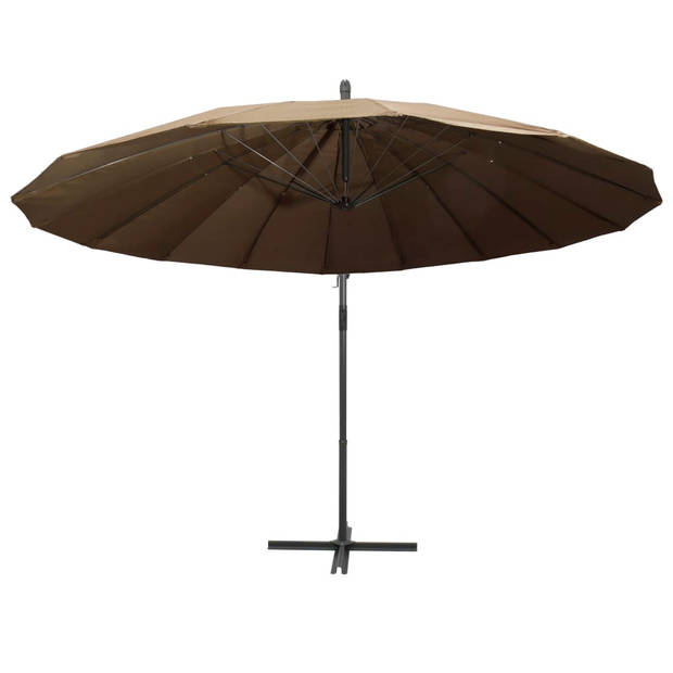 vidaXL Zweefparasol met aluminium paal 3 m taupe