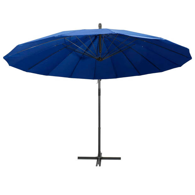 vidaXL Zweefparasol met aluminium paal 3 m blauw