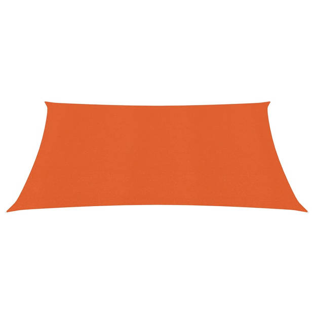 vidaXL Zonnezeil 160 g/m² 3x3 m HDPE oranje