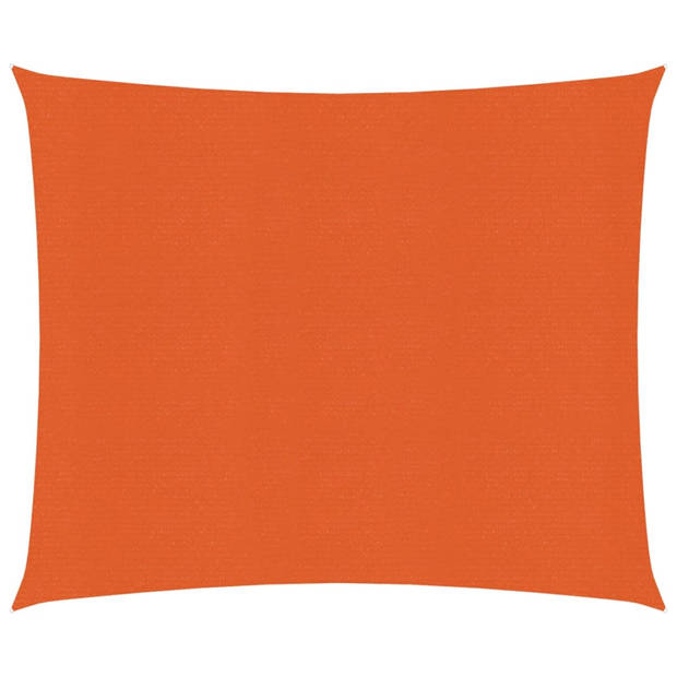 vidaXL Zonnezeil 160 g/m² 3x3 m HDPE oranje