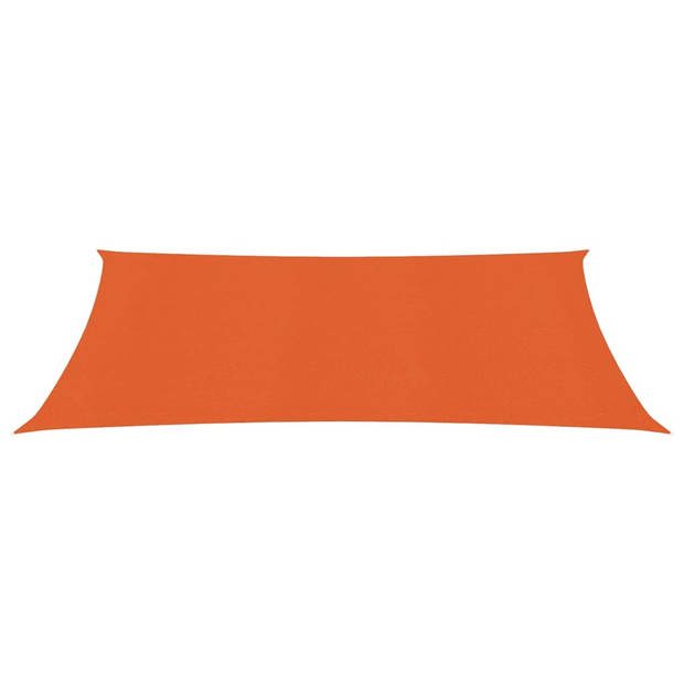 vidaXL Zonnezeil 160 g/m² 2,5x5 m HDPE oranje