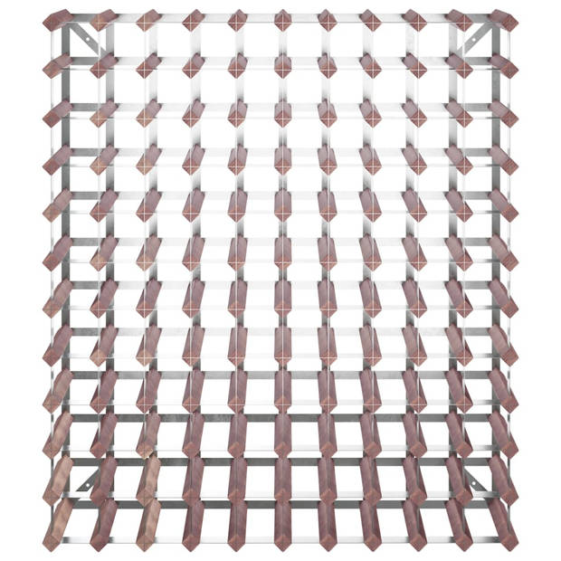 vidaXL Wijnrek voor 120 flessen massief grenenhout bruin