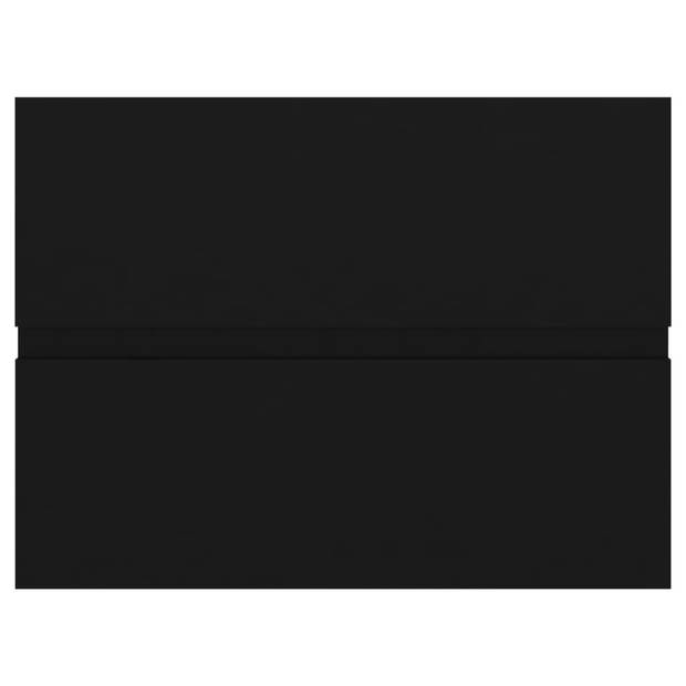 vidaXL Wastafelkast 60x38,5x45 cm bewerkt hout zwart