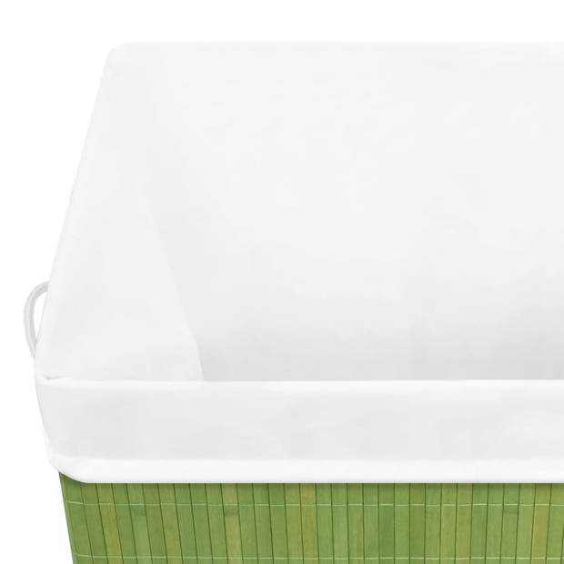 vidaXL Wasmand met 1 vak 83 L bamboe groen