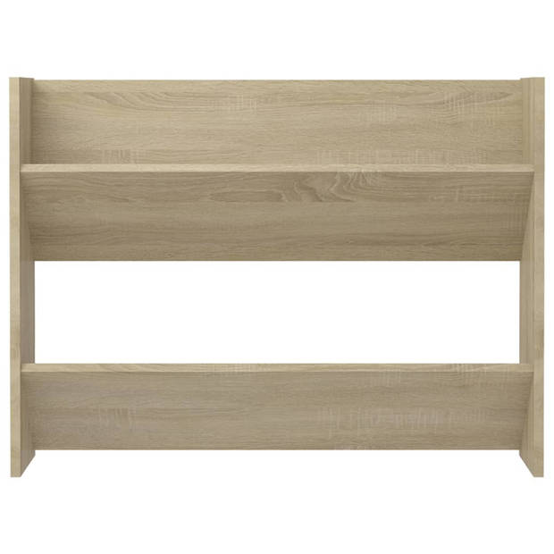 vidaXL Wandschoenenkast 80x18x60 cm bewerkt hout sonoma eikenkleurig