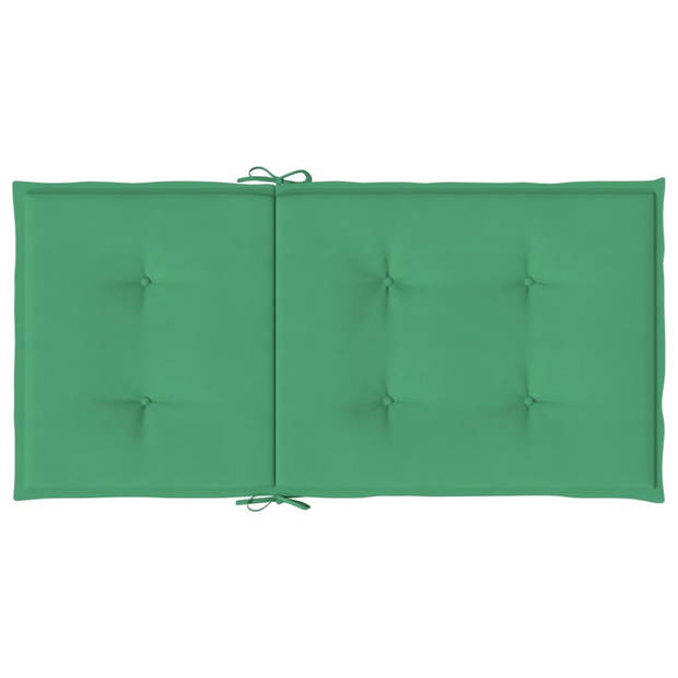 vidaXL Tuinstoelkussens lage rug 2 st 100x50x3 cm oxford stof groen