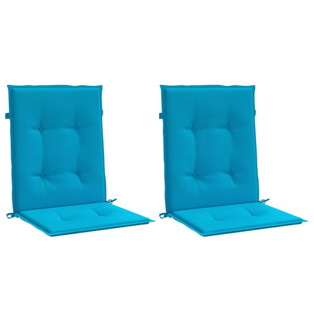 vidaXL Tuinstoelkussens lage rug 2 st 100x50x3 cm oxford stof blauw