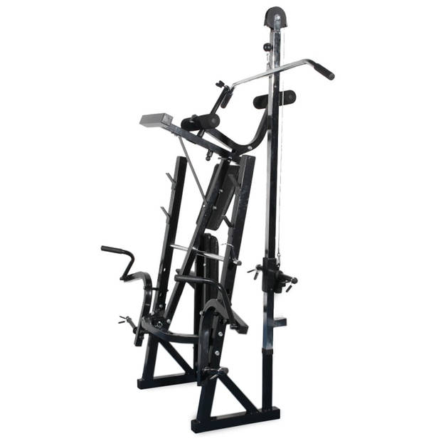 vidaXL Trainingsbank met gewichtenrek en halterset 30,5 kg