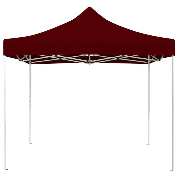 vidaXL Partytent professioneel inklapbaar 2x2 m aluminium bordeauxrood