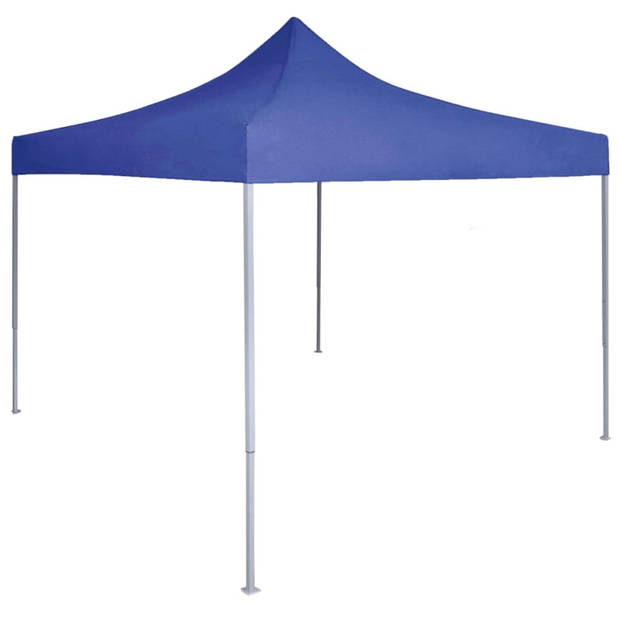 vidaXL Partytent professioneel inklapbaar 2x2 m staal blauw