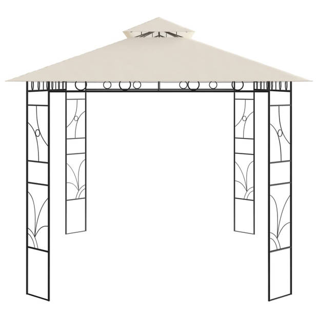 vidaXL Prieel 160 g/m² 4x3x2,7 m crèmekleurig