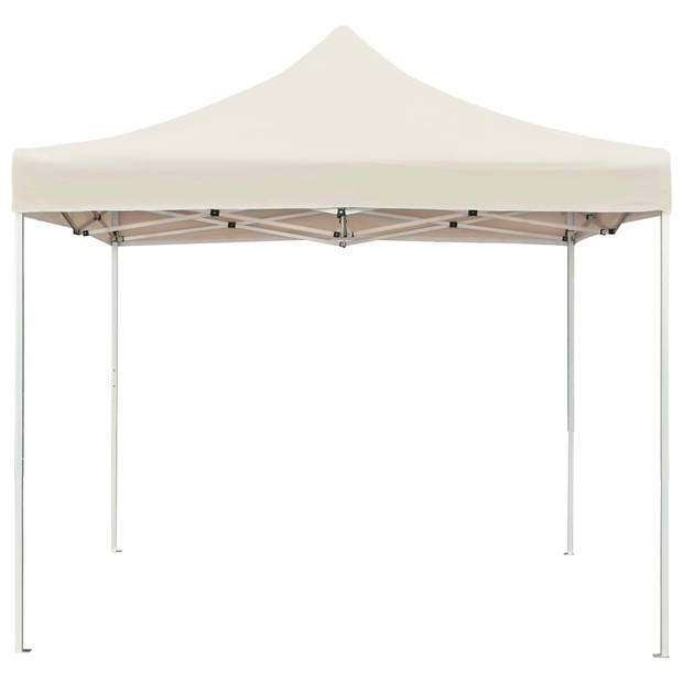 vidaXL Partytent professioneel inklapbaar 3x3 m aluminium crème