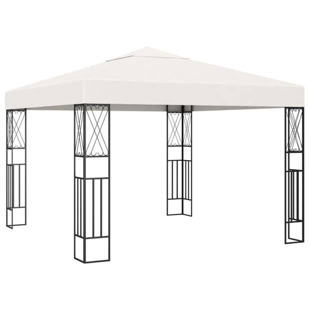 vidaXL Prieel 3x3 m stof crème