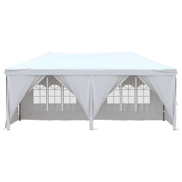 vidaXL Partytent inklapbaar met zijwanden 3x6 m wit