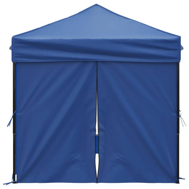 vidaXL Partytent inklapbaar met zijwanden 2x2 m blauw