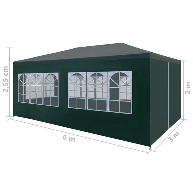 vidaXL Partytent 3x6 m groen