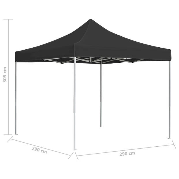 vidaXL Partytent professioneel inklapbaar 3x3 m aluminium antraciet