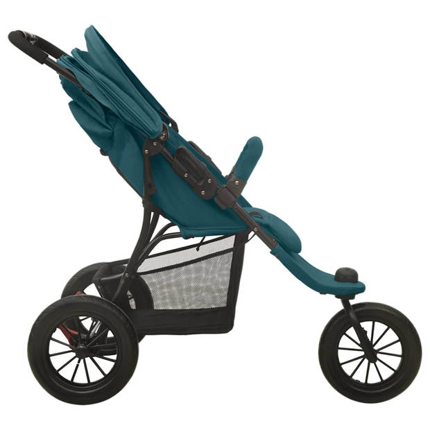 vidaXL Kinderwagen staal groen