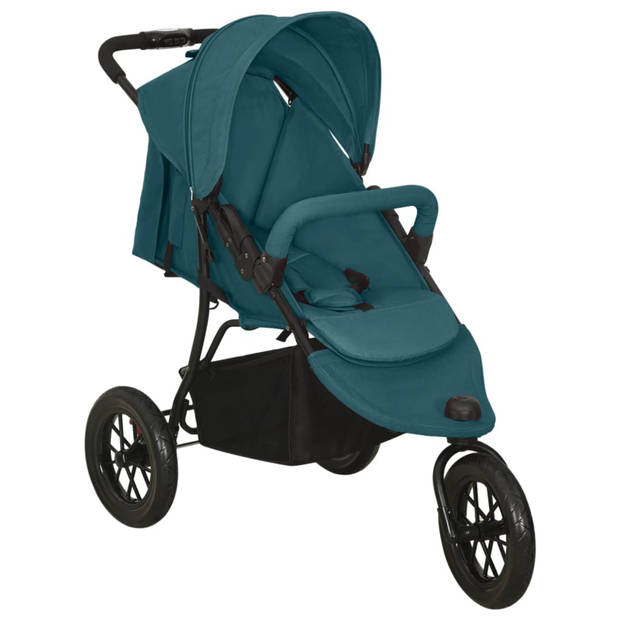 vidaXL Kinderwagen staal groen