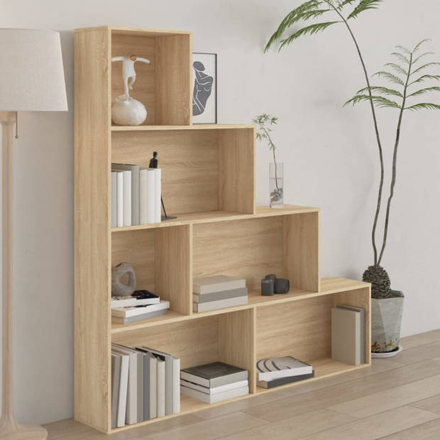 vidaXL Boekenkast/kamerscherm 155x24x160 cm bewerkt hout sonoma eiken