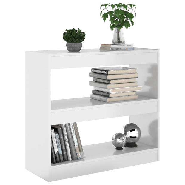 vidaXL Boekenkast/kamerscherm 80x30x72 cm hoogglans wit